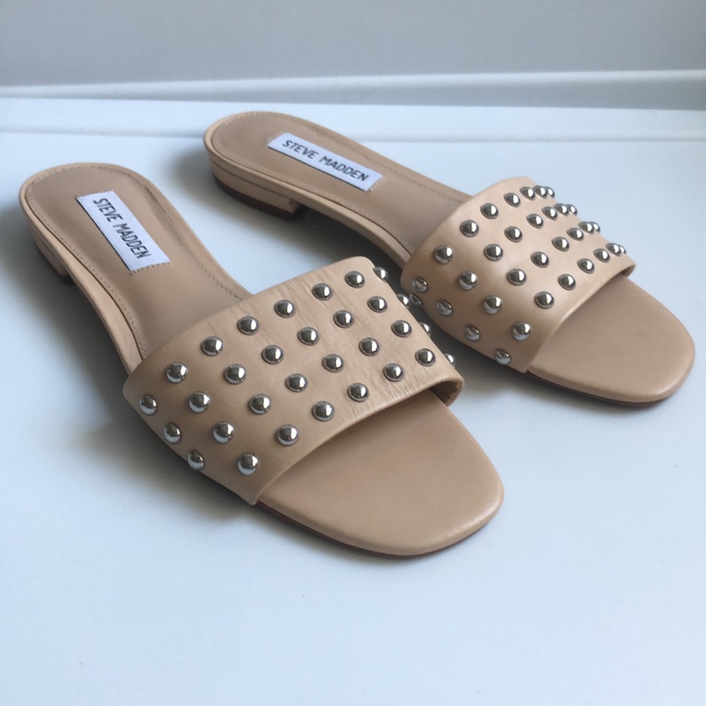 Steve Madden Vic studded leather sandals mules